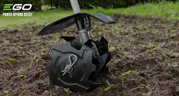 Removing weeds with your EGO Cultivator attachment